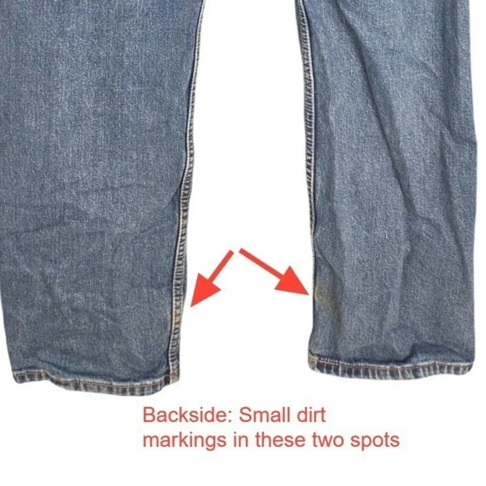 Levis 505 Jeans‎ Mens 38x32 Regular Fit Straight Leg Medium Wash Blue Denim Zip